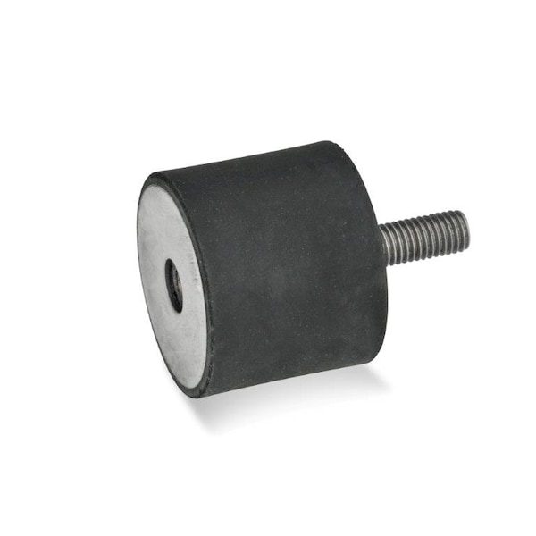 J.W. Winco GN451-8-8-M3-ES-55 Rubber Bmpr Stainless, Intrnl Thread & Thrd Stud 451-8-8-M3-ES-55 - main